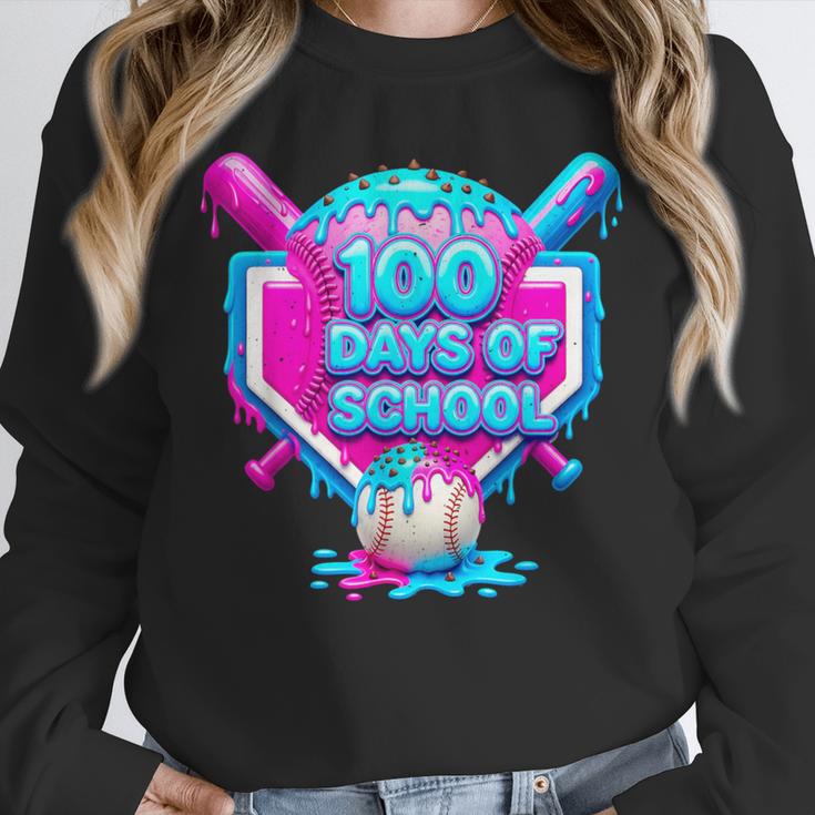 100 Days Of School Baseball Drip 100 Days For Boys And Kids Unisex Sweatshirt