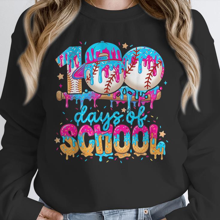 100 Days Of School Baseball Ice Cream For Boy Girl Kids Unisex Sweatshirt