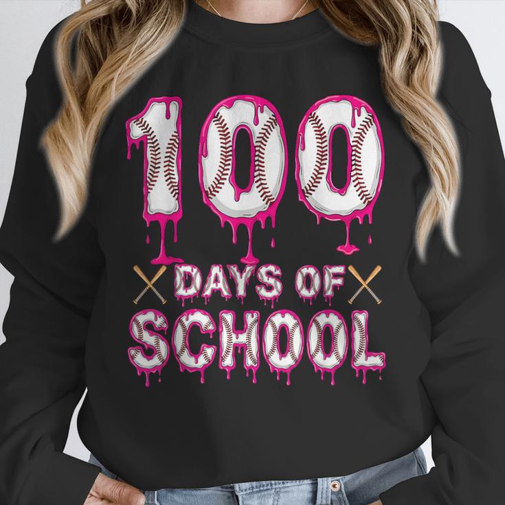 100 Days Of School Baseball Ice Cream Drip 100th Day Boys Unisex Sweatshirt