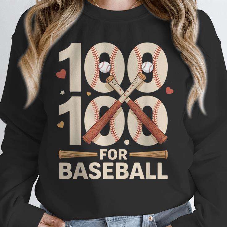 100 Days Of School Baseball Love Valentine’s Day Men Women Unisex Sweatshirt