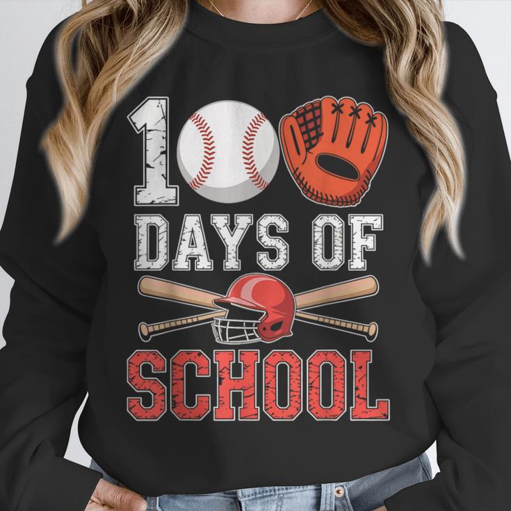 100 Days Of School Baseball Player Teacher Student Unisex Sweatshirt