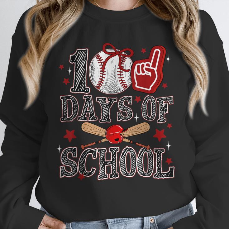 100 Days Of School Baseball Teacher 100 Days Smarter Student Unisex Sweatshirt