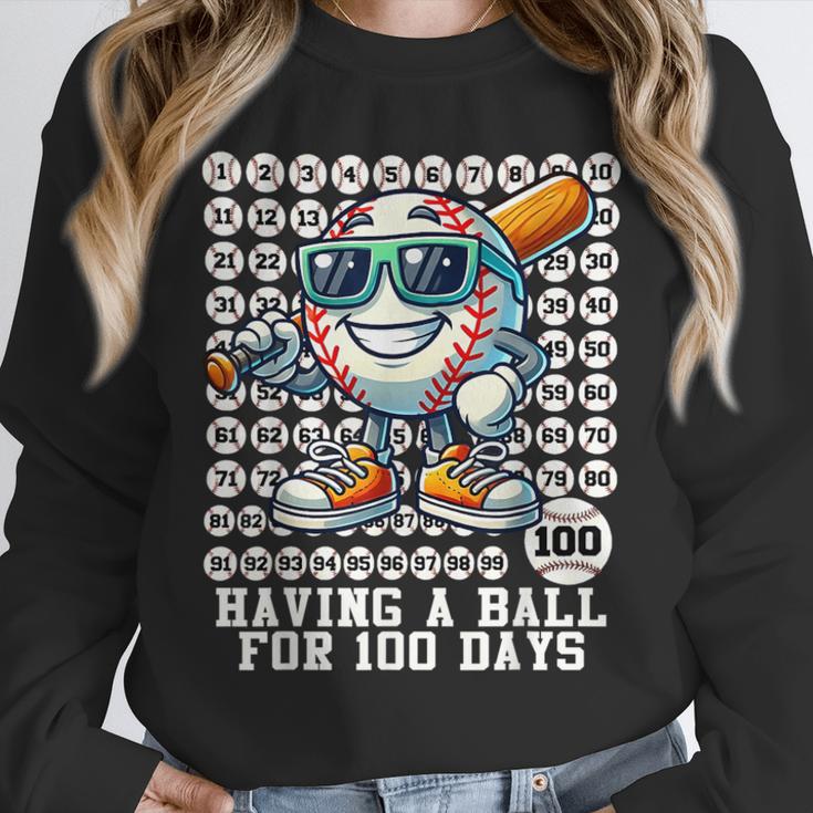 100 Days Of School Boys Baseball 100th Day Of School Kids Unisex Sweatshirt