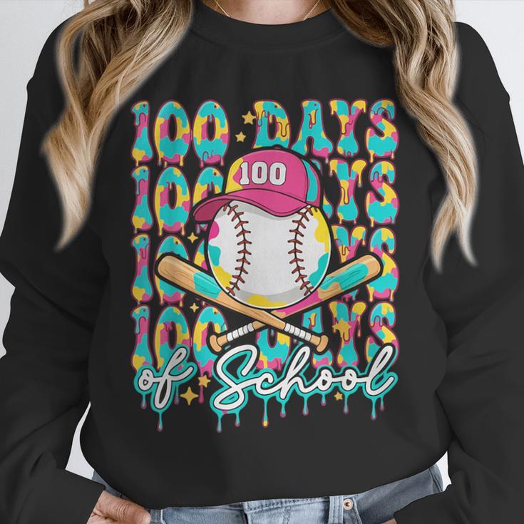 100 Days Of School Drip Baseball 100th Day Baseball School Unisex Sweatshirt 100 Days Of School Drip Baseball 100th Day Baseball School Unisex Sweatshirt
