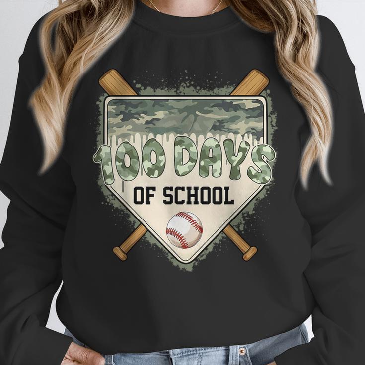 100 Days Of School Home Plate Camo Baseball Dripping Boys Unisex Sweatshirt 100 Days Of School Home Plate Camo Baseball Dripping Boys Unisex Sweatshirt