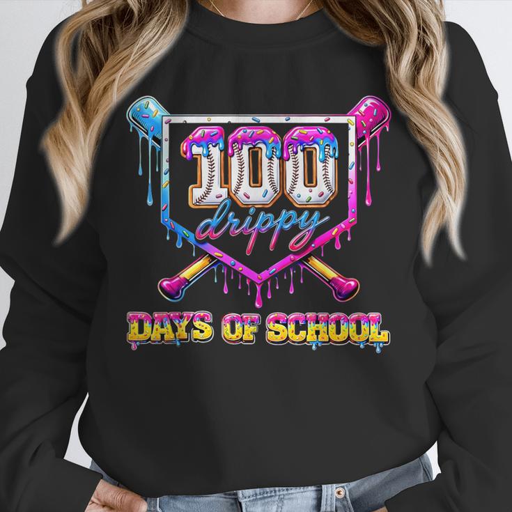 100 Drippy Days Of School Baseball For Boy Kids Unisex Sweatshirt