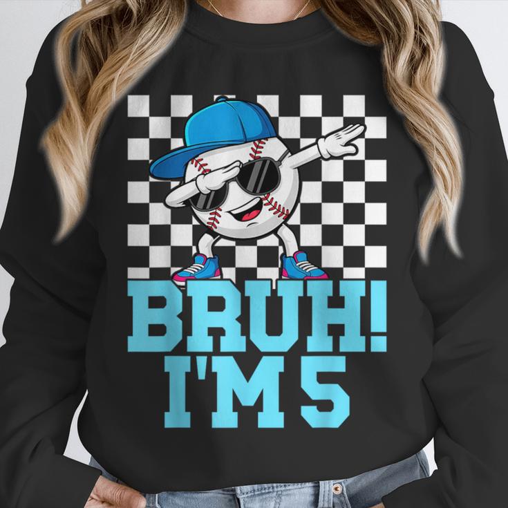 5th Birthday Dabbing Baseball Boys Bruh I'm 5 Year Old Unisex Sweatshirt 5th Birthday Dabbing Baseball Boys Bruh I'm 5 Year Old Unisex Sweatshirt