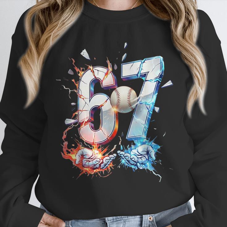 6 7 Baseball Six Seven Meme 67 Hands Kids Men Women Unisex Sweatshirt 6 7 Baseball Six Seven Meme 67 Hands Kids Men Women Unisex Sweatshirt