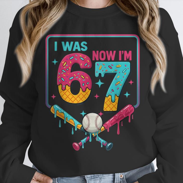 I Was 6 Now Im 7 Ice Cream Drip Baseball For Men Women Kids Unisex Sweatshirt I Was 6 Now Im 7 Ice Cream Drip Baseball For Men Women Kids Unisex Sweatshirt