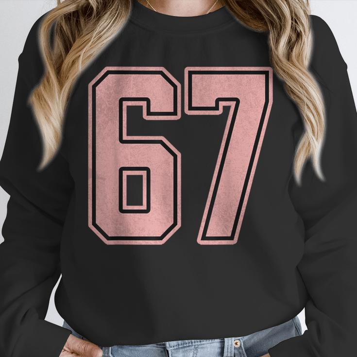 6 7 Number 67 Baseball Meme Tee For Women Unisex Sweatshirt 6 7 Number 67 Baseball Meme Tee For Women Unisex Sweatshirt