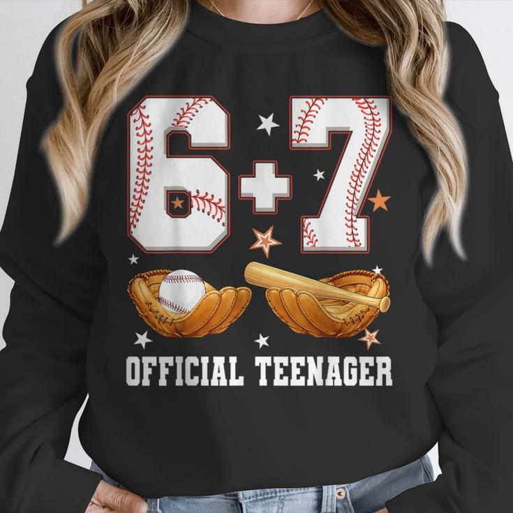 67 13 Year Old Official Teenager Baseball Boy 13th Birthday Unisex Sweatshirt