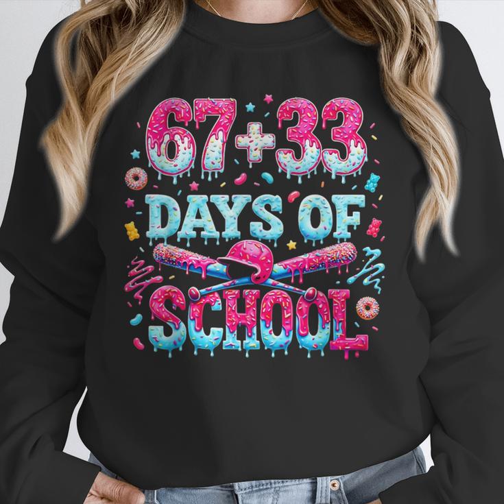 67 33 Days Of School Baseball Drip 100th Day Of School Boys Unisex Sweatshirt
