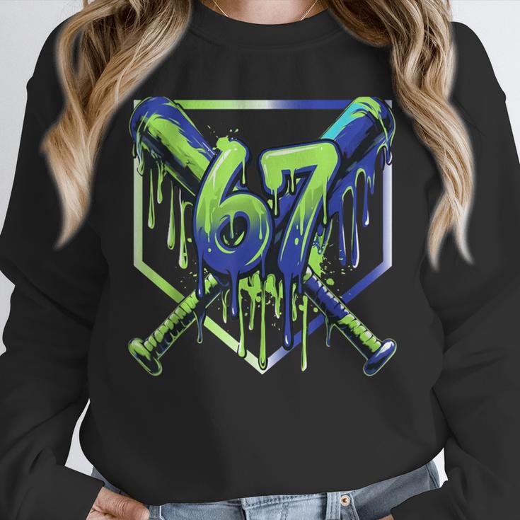 67 Baseball Drip Effect Urban Tee Style 6-7 Meme Graphic Unisex Sweatshirt 67 Baseball Drip Effect Urban Tee Style 6-7 Meme Graphic Unisex Sweatshirt