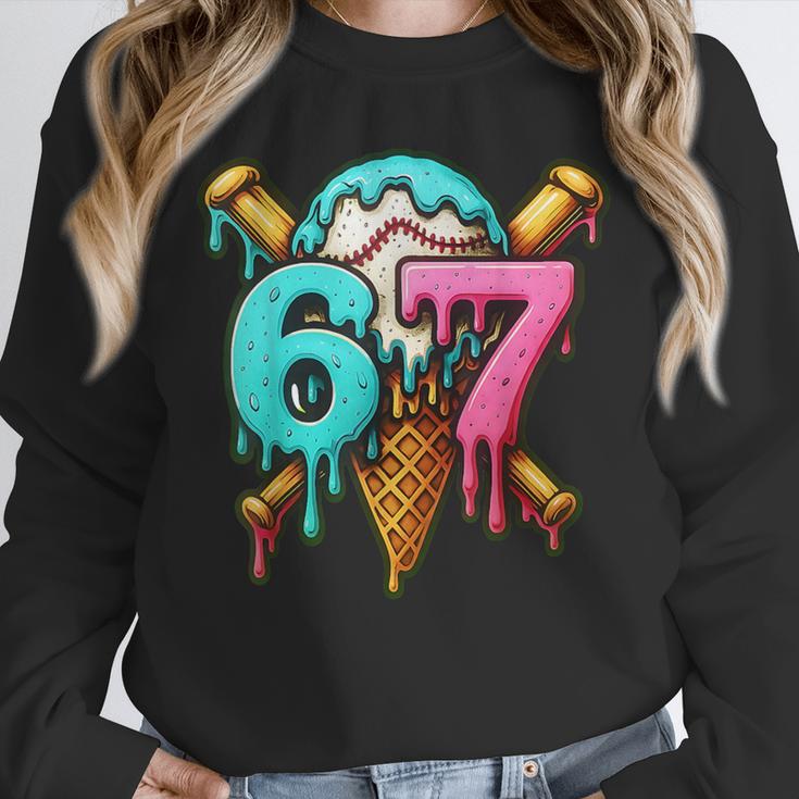 67 Baseball Ice Cream Drip Kids Unisex Sweatshirt 67 Baseball Ice Cream Drip Kids Unisex Sweatshirt