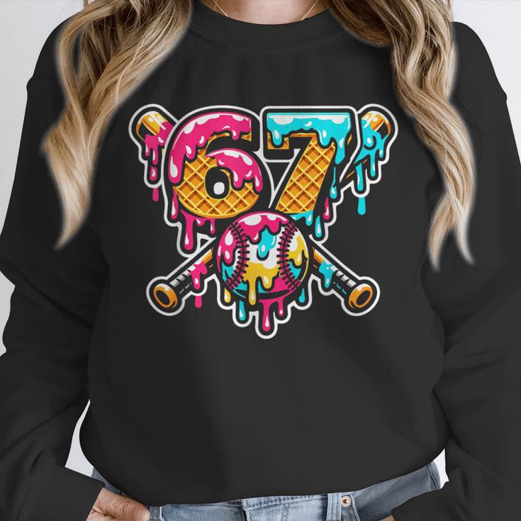 67 Baseball Ice Cream Drip Number Unisex Sweatshirt 67 Baseball Ice Cream Drip Number Unisex Sweatshirt