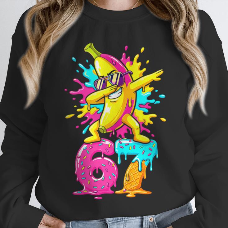 67 Baseball Ice Cream Six Seven Dabbing Banana Unisex Sweatshirt