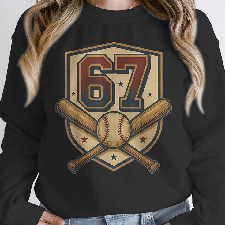 67 Baseball Meme Vintage Sports Crest Retro 67 Player Unisex Sweatshirt 67 Baseball Meme Vintage Sports Crest Retro 67 Player Unisex Sweatshirt