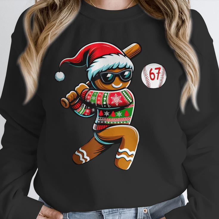 67 Gingerbread Man Playing Baseball Christmas 6 7 Meme Unisex Sweatshirt 67 Gingerbread Man Playing Baseball Christmas 6 7 Meme Unisex Sweatshirt