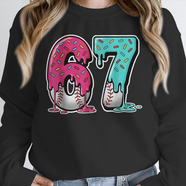 67 Ice Cream Drip Baseball Gen Alpha Slang Six Seven Meme Unisex Sweatshirt 67 Ice Cream Drip Baseball Gen Alpha Slang Six Seven Meme Unisex Sweatshirt