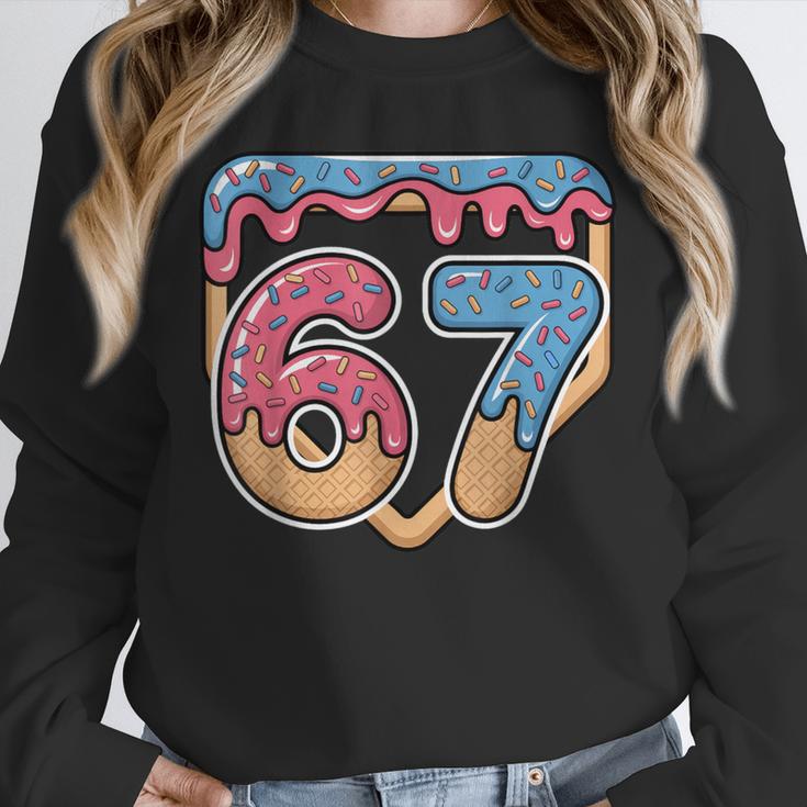 67 Ice Cream Drip Meme Baseball Unisex Sweatshirt