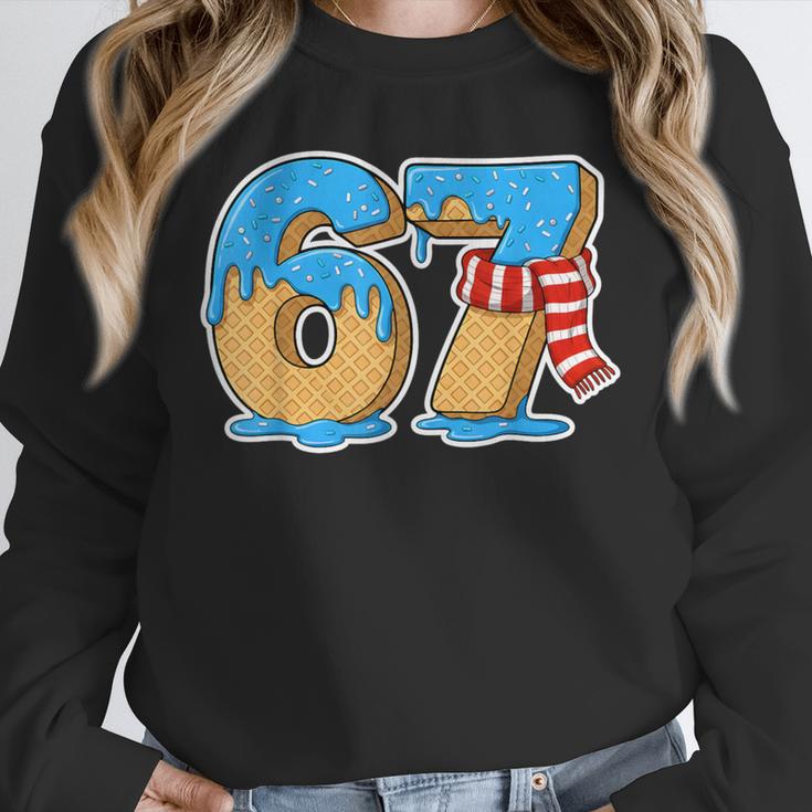 67 Ice Cream Drip Six Seven Baseball Drip 67 Boys Meme Unisex Sweatshirt