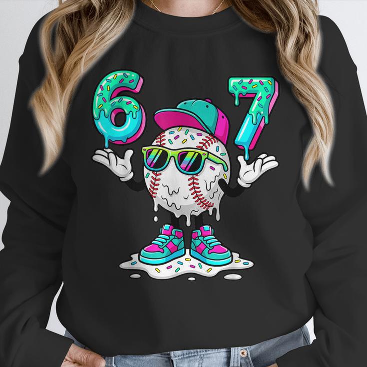 67 Meme Six Seven 6 7 Meme Baseball Drip Unisex Sweatshirt