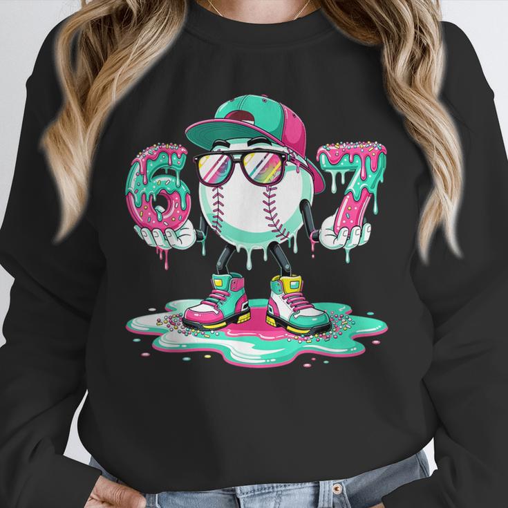 67 Meme Six Seven 6 7 Meme Baseball Ice Cream Drip Unisex Sweatshirt 67 Meme Six Seven 6 7 Meme Baseball Ice Cream Drip Unisex Sweatshirt