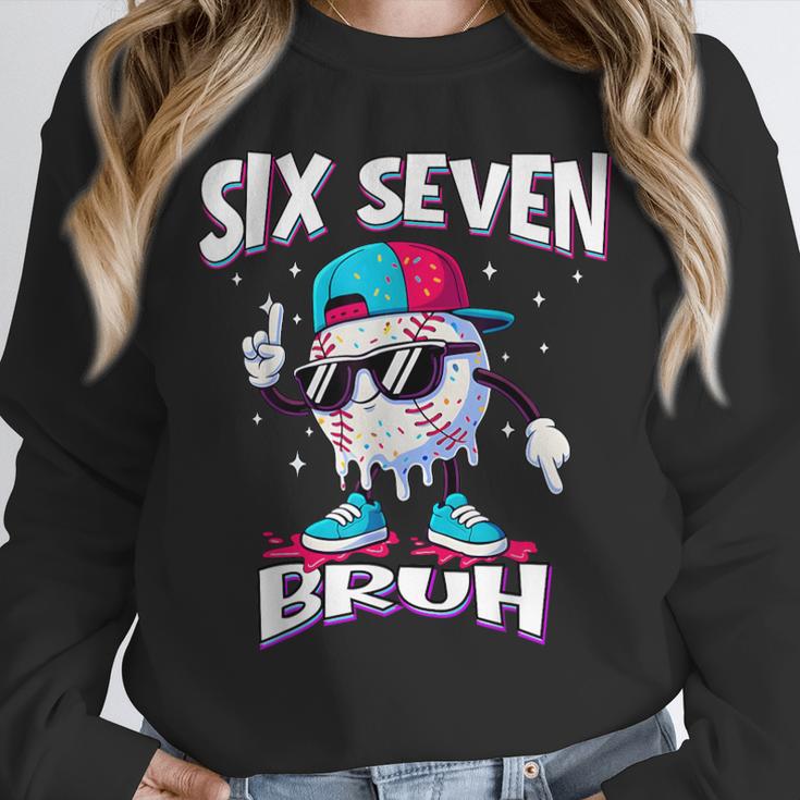67 Meme Six Seven Baseball Ice Cream Drip Girls Boys Unisex Sweatshirt 67 Meme Six Seven Baseball Ice Cream Drip Girls Boys Unisex Sweatshirt