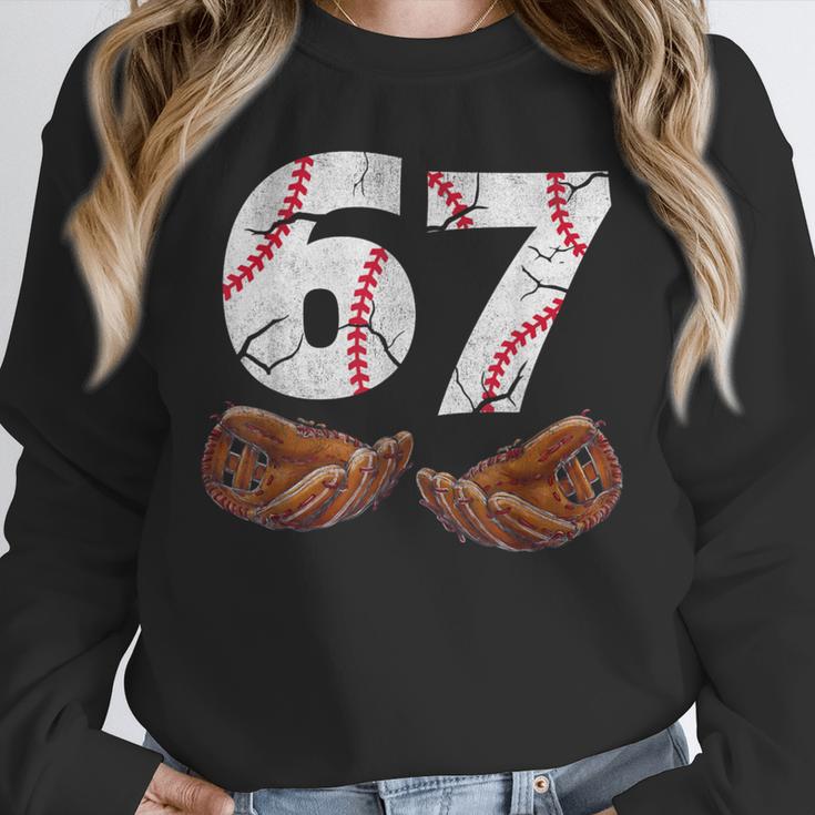 67 Trend Baseball Six Seven Number For Boys Men Unisex Sweatshirt