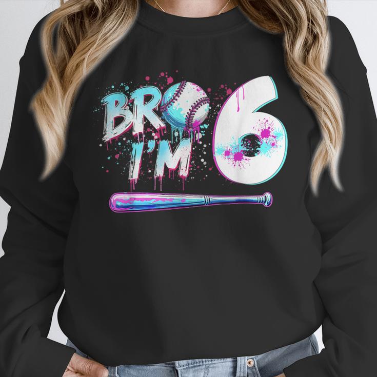 6th Birthday Boy Bro I'm 6 Year Old Baseball Ice Cream Drip Unisex Sweatshirt 6th Birthday Boy Bro I'm 6 Year Old Baseball Ice Cream Drip Unisex Sweatshirt