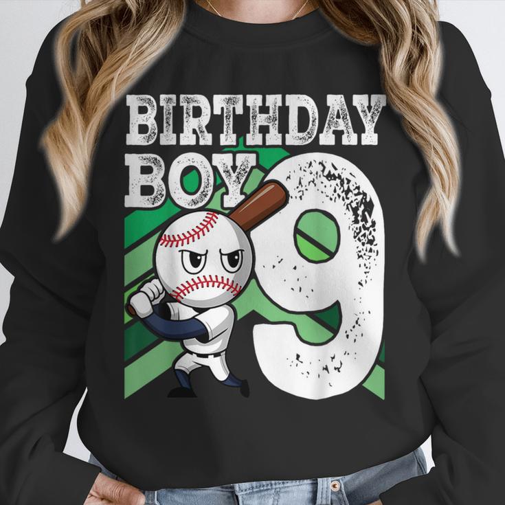 9th Birthday Baseball Birthday Party 9th Birthday Boy Unisex Sweatshirt