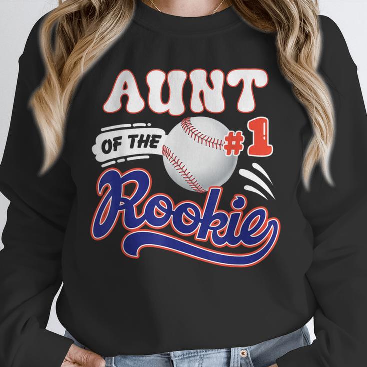 Aunt Rookie Of Year 1st Birthday Baseball Theme Matching Unisex Sweatshirt