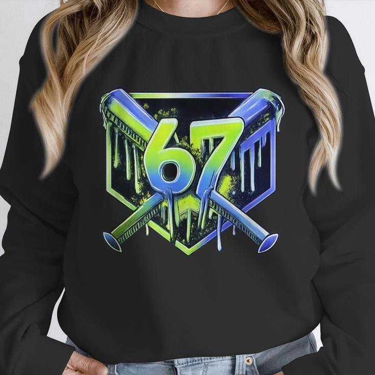 Awesome 67 Baseball Drip Effect Baseball 6-7 Meme Graphic Unisex Sweatshirt Awesome 67 Baseball Drip Effect Baseball 6-7 Meme Graphic Unisex Sweatshirt