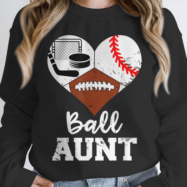 Ball Aunt Heart Football Baseball Hockey Game Day Unisex Sweatshirt Ball Aunt Heart Football Baseball Hockey Game Day Unisex Sweatshirt