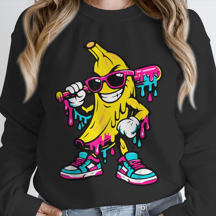 Banana Baseball Drip Unisex Sweatshirt Banana Baseball Drip Unisex Sweatshirt