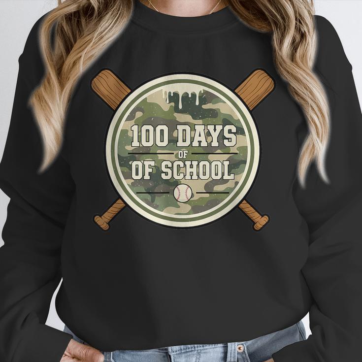 Baseball 100th Day Of School Camouflage Unisex Sweatshirt