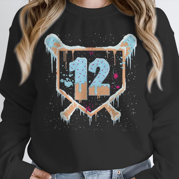 Baseball 12 Year Old Ice Cream Drip 12th Birthday Boys Unisex Sweatshirt Baseball 12 Year Old Ice Cream Drip 12th Birthday Boys Unisex Sweatshirt