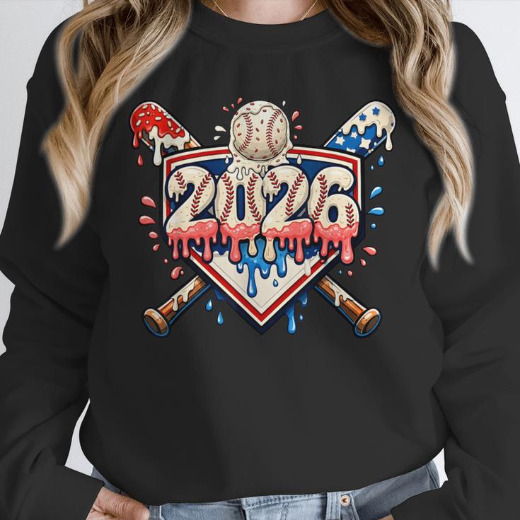 Baseball 2026 Ice Cream Drip Bats For Boys Birthday Graphic Unisex Sweatshirt Baseball 2026 Ice Cream Drip Bats For Boys Birthday Graphic Unisex Sweatshirt