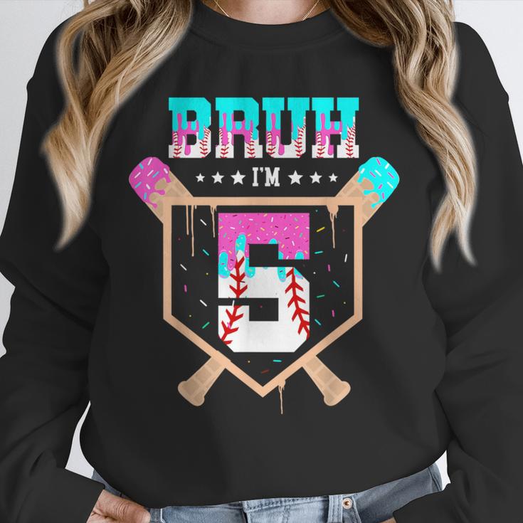Baseball 5 Year Old Ice Cream Drip 5th Birthday Boys Player Unisex Sweatshirt