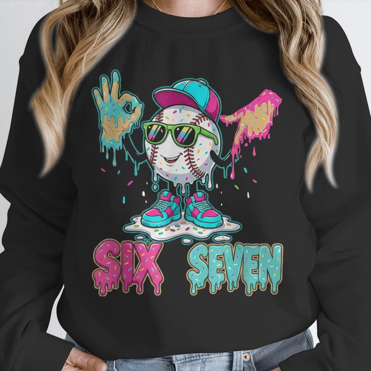 Baseball 67 Drip Six Seven Hand Signs Ice Cream Meme Unisex Sweatshirt