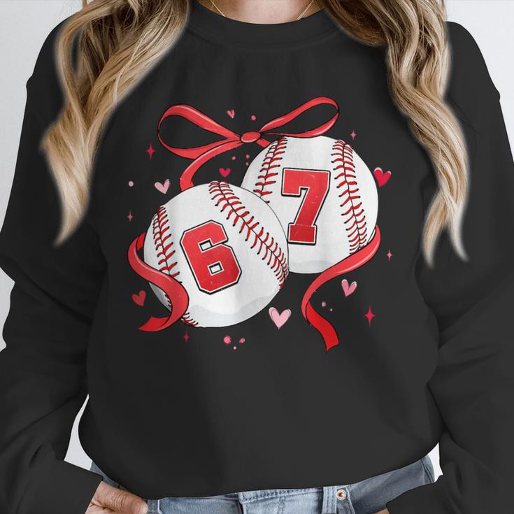 Baseball 67 Six Seven Gen Alpha Meme Valentine's Day Unisex Sweatshirt Baseball 67 Six Seven Gen Alpha Meme Valentine's Day Unisex Sweatshirt