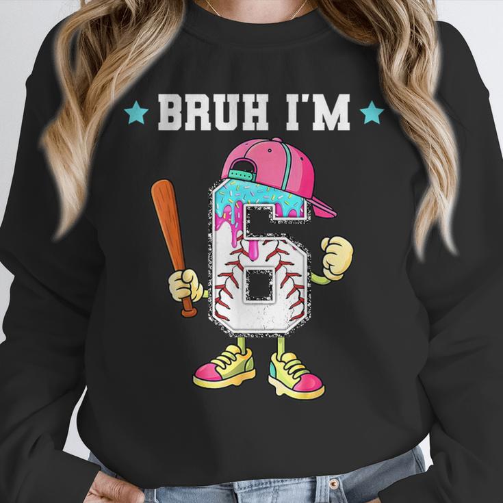 Baseball 6th Birthday Boy Ice Cream Drip Bruh I'm 6 Year Old Unisex Sweatshirt Baseball 6th Birthday Boy Ice Cream Drip Bruh I'm 6 Year Old Unisex Sweatshirt