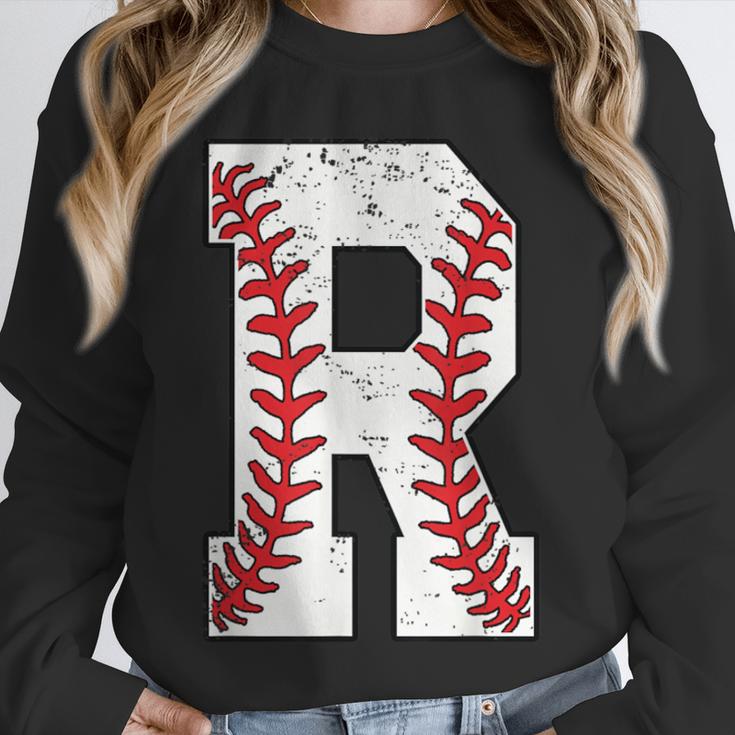 Baseball Alphabet Monogram Initial Letter R Unisex Sweatshirt Baseball Alphabet Monogram Initial Letter R Unisex Sweatshirt