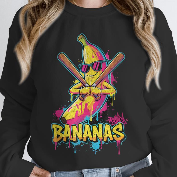 Baseball Banana Graffiti Urban For Kids Unisex Sweatshirt Baseball Banana Graffiti Urban For Kids Unisex Sweatshirt