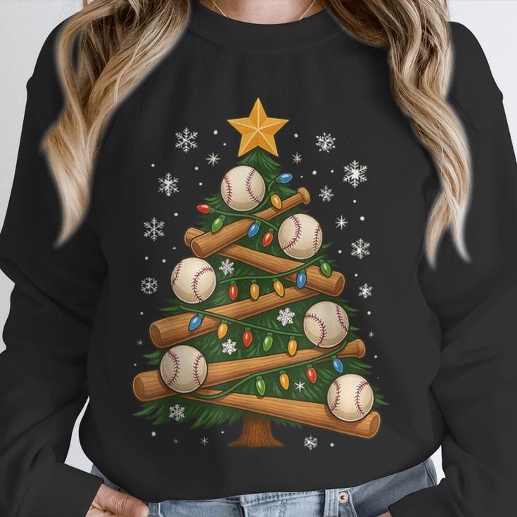 Baseball Bat Christmas Tree Lights Holiday Xmas Unisex Sweatshirt Baseball Bat Christmas Tree Lights Holiday Xmas Unisex Sweatshirt