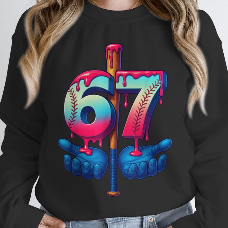 Baseball Bat Hands Drip 67 Six Seven Gen Alpha Slang Meme Unisex Sweatshirt Baseball Bat Hands Drip 67 Six Seven Gen Alpha Slang Meme Unisex Sweatshirt