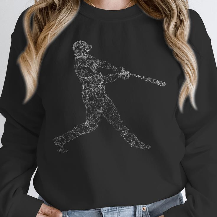 Baseball Batter Line Abstract Geometry Team Player Family Unisex Sweatshirt Baseball Batter Line Abstract Geometry Team Player Family Unisex Sweatshirt