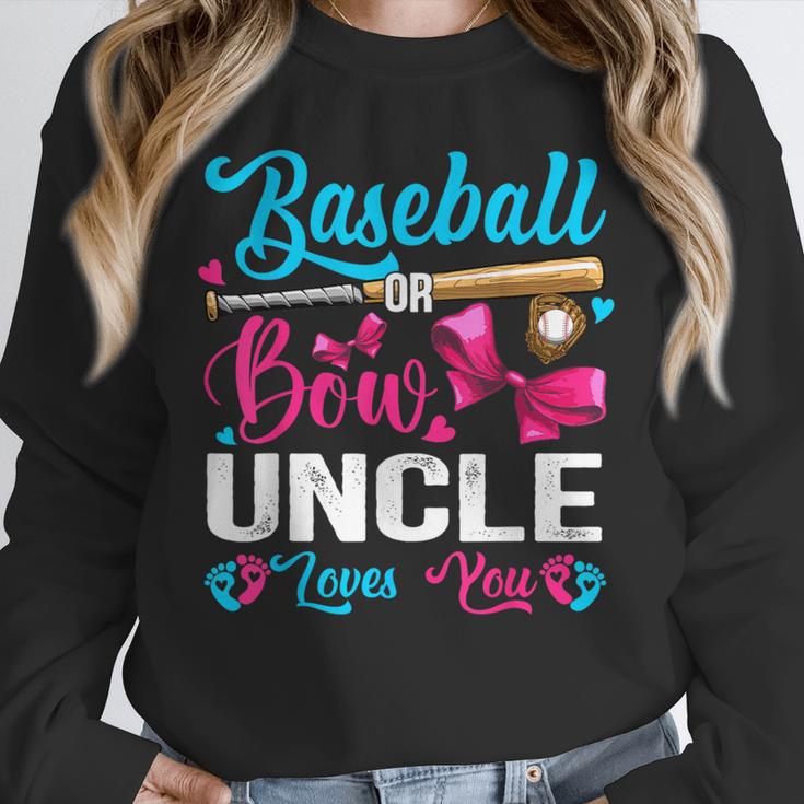 Baseball Or Bows Uncle Loves You Gender Reveal Unisex Sweatshirt Baseball Or Bows Uncle Loves You Gender Reveal Unisex Sweatshirt