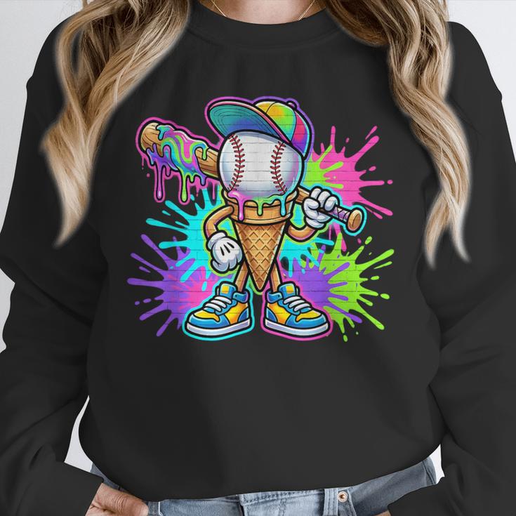 Baseball Boys Clothes For Boys Ice Cream Drip Baseball Stuff Unisex Sweatshirt