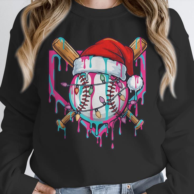 Baseball Christmas Santa Hat Baseball Christmas Drip Unisex Sweatshirt Baseball Christmas Santa Hat Baseball Christmas Drip Unisex Sweatshirt